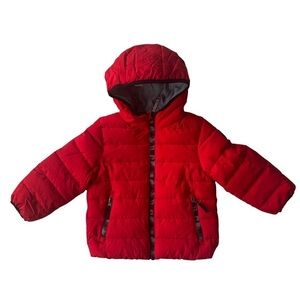Gerry Kids Red Black Stripe Bubble Jacket Size 2T